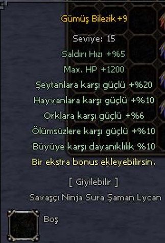Metin2 Kristal Bilezik Nereden Düşer?