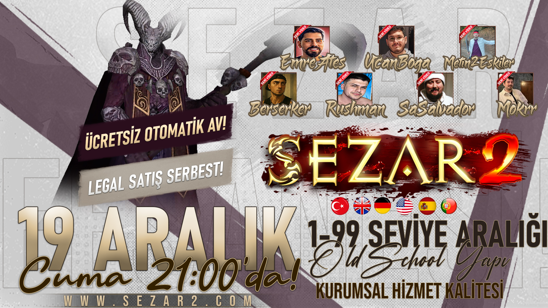 Sezar2 1-99 PvP SERVER